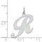 Sterling Silver Large Script Initial Letter R Charm Jewerly 21mm x 17mm